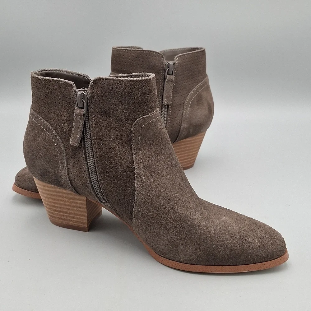 Violet & Red Carley Sz 7 Women's Zip up Bootie Heels - Picture 7 of 12